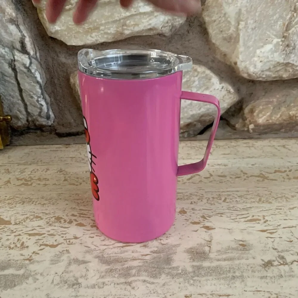 NWOT Blushing Hello kitty Love stainless steel insulated travel mug